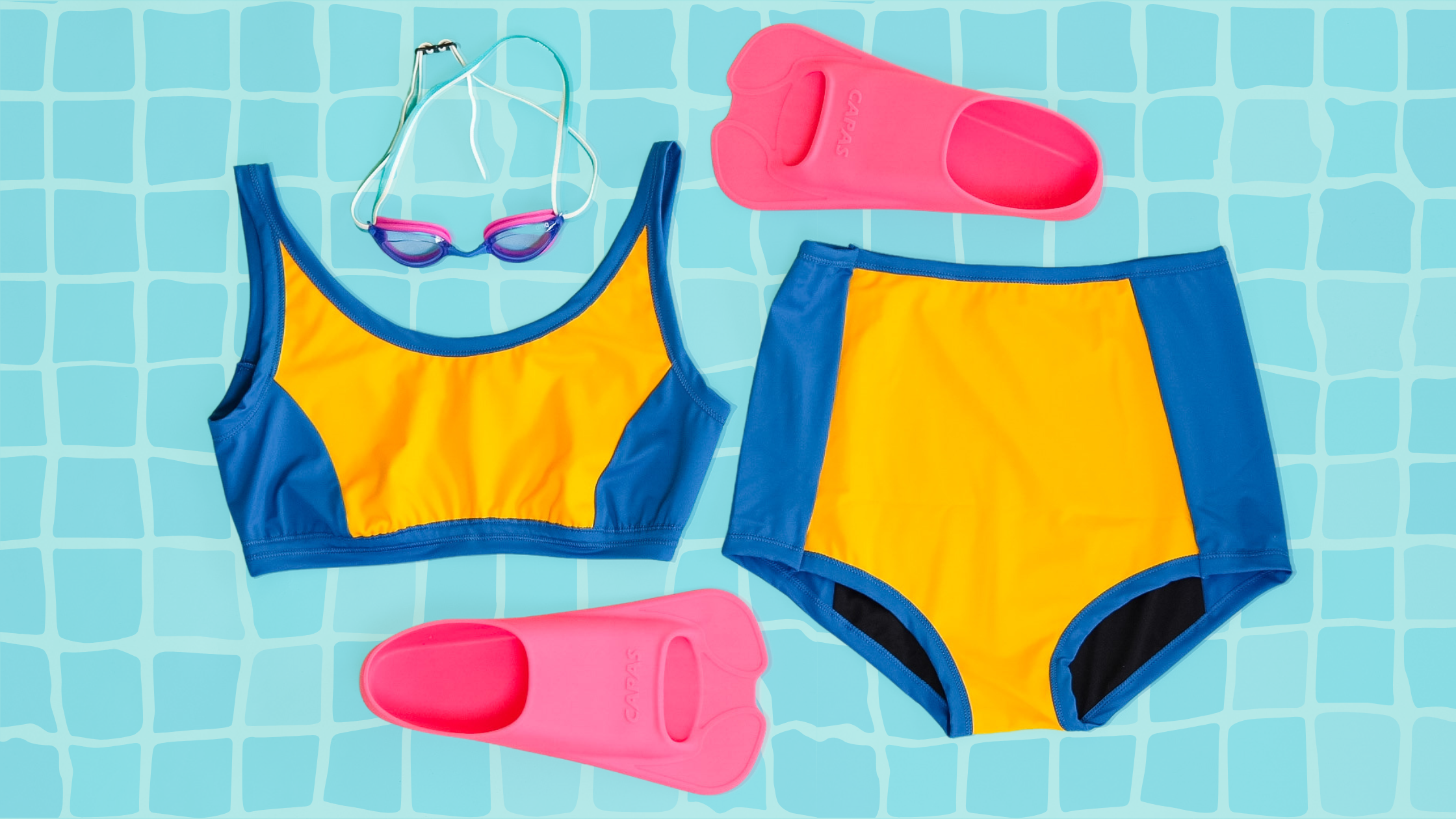 Thunderpants US High Dive swim collection — bold print swimwear