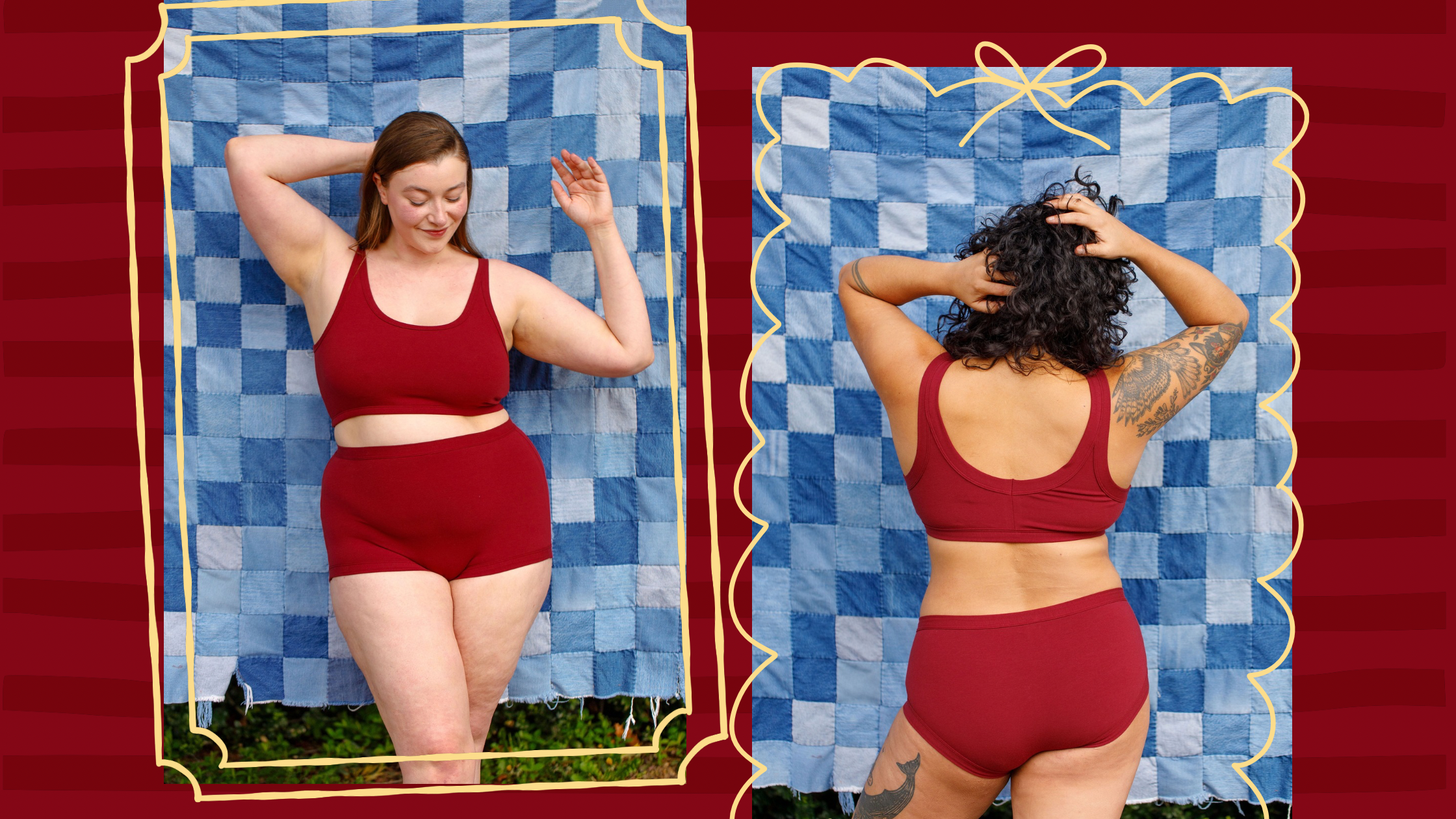 Thunderpants Tuscan Red organic cotton underwear in a bold deep red colorway, made in the USA