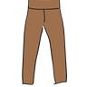 Drawing of Thunderpants Ankle Length Leggings in Hazelnut.