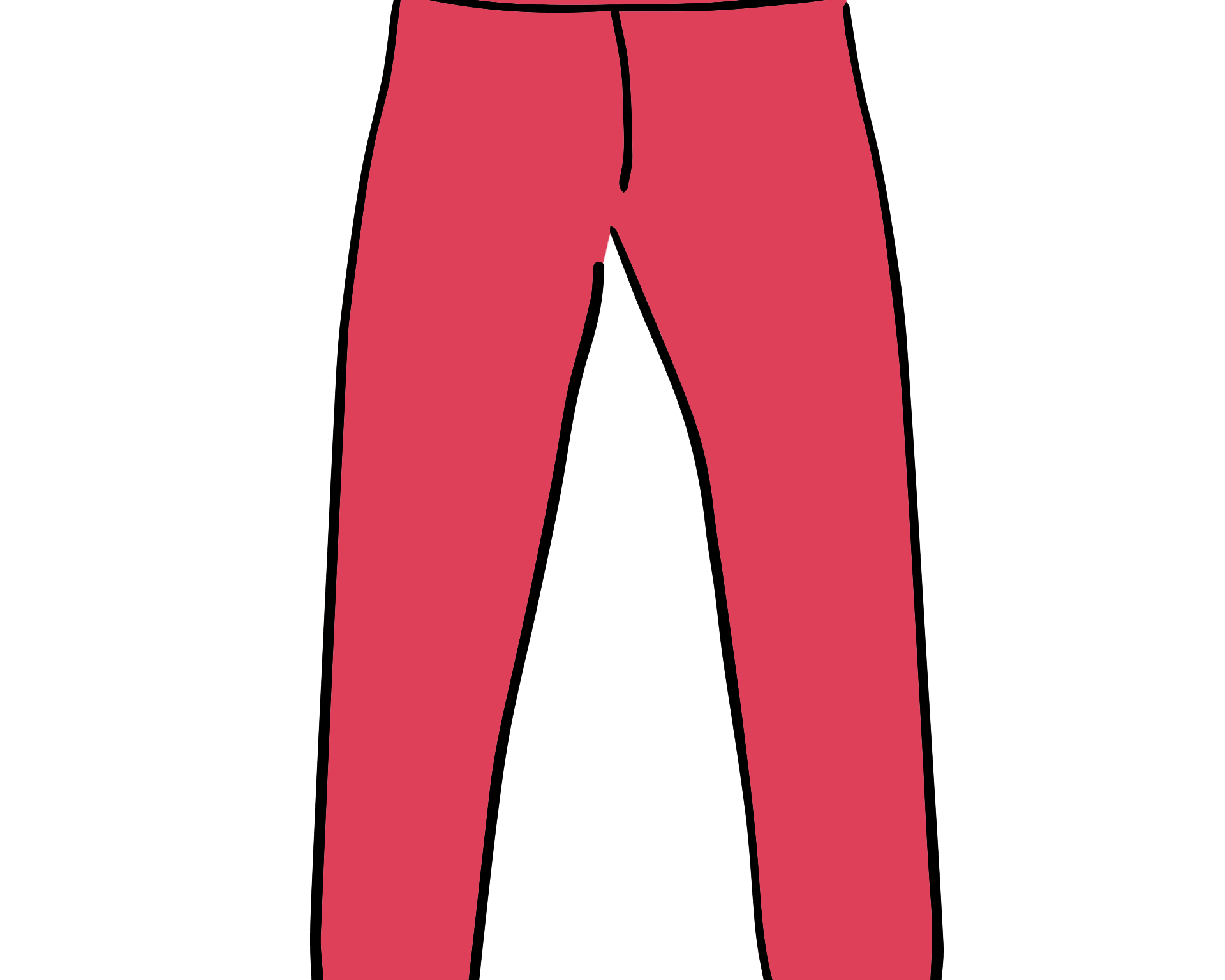 Drawing of Thunderpants Ankle Length Leggings in Pomegranate Punch.