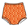 Drawing of Thunderpants Sky Rise style underwear in Autumn Equinox print.