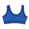 Drawing of Thunderpants Bralette in Blueberry Blue.