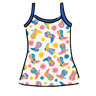 Drawing of Thunderpants Camisole in Boot Scootin' print.