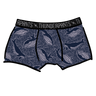 Drawing of Thunderpants Boxer Brief style underwear in Whale, Whale, Whale print - indigo whales on lavender.
