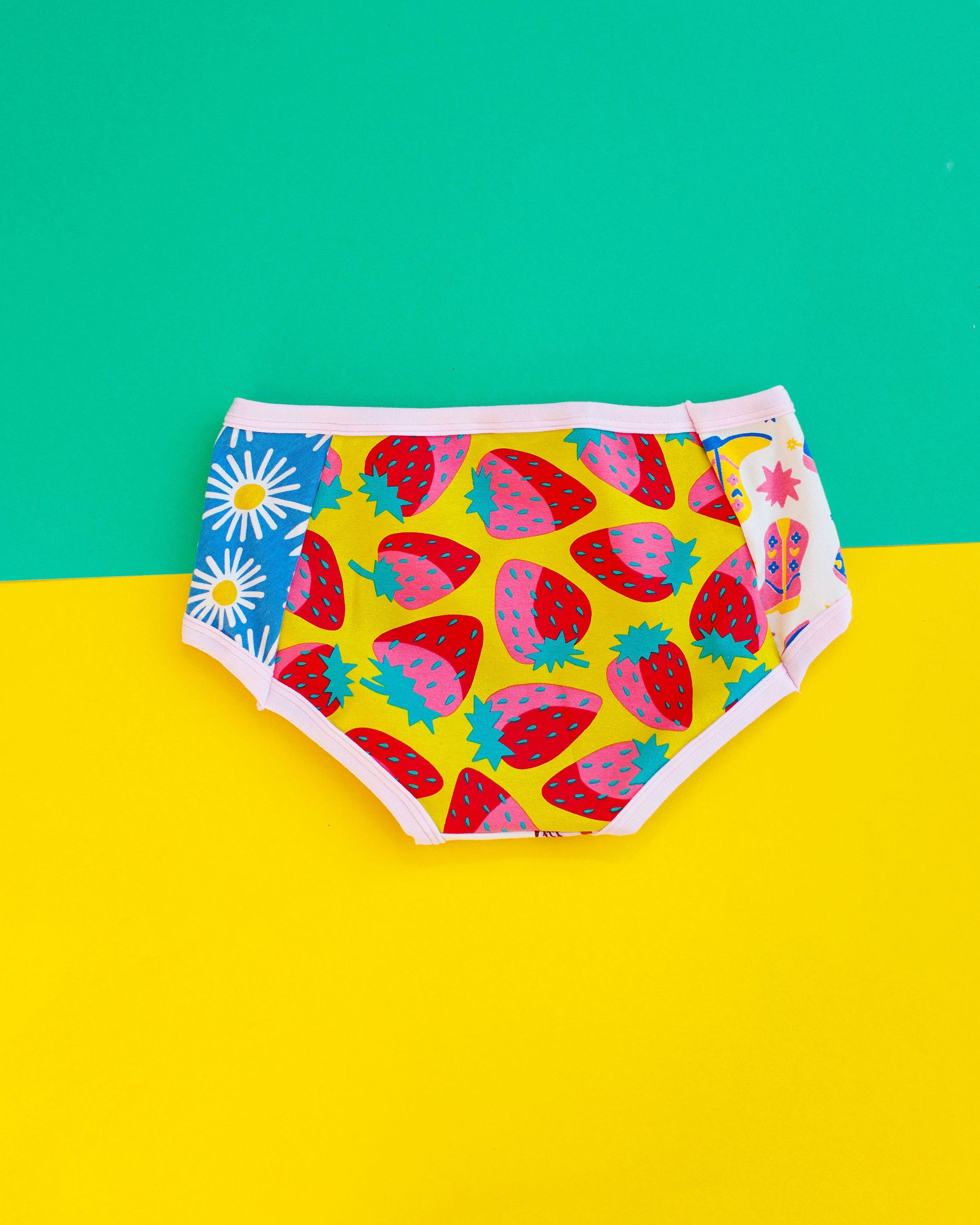 Flat lay of Thunderpants Hipster Panel Pant style underwear with various prints and colors.