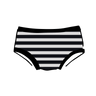 Drawing of Thunderpants Kid's underwear in Black and White Stripe.