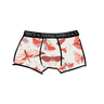 Drawing of Kids Boxer Brief style underwear in Field Study - pink, brown, orange, and purple moths.