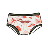 Drawing of Thunderpants Kids style underwear in Field Study - pink, brown, and orange moths.