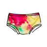 Drawing of Thunderpants Kid's style underwear in Summer Crush Ice Dye - pinks, blues, yellows. 