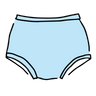 Drawing of Thunderpants Original style underwear in Morning Mist.
