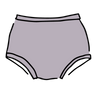 Drawing of Thunderpants Original style underwear in Wisterial Girl - a purple/grey color.