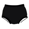 Drawing of Thunderpants Original style underwear in Plain Black.