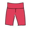 Drawing of Thunderpants Bike Shorts in Pomegranate.
