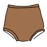 Drawing of Thunderpants Sky Rise style underwear in Hazelnut color.