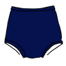 Drawing of Thunderpants Sky Rise style underwear in Indigo.