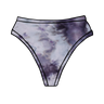 Drawing of Thunderpants Thong style underwear in Haunted Haze Ice Dye - purply grey dye pattern.